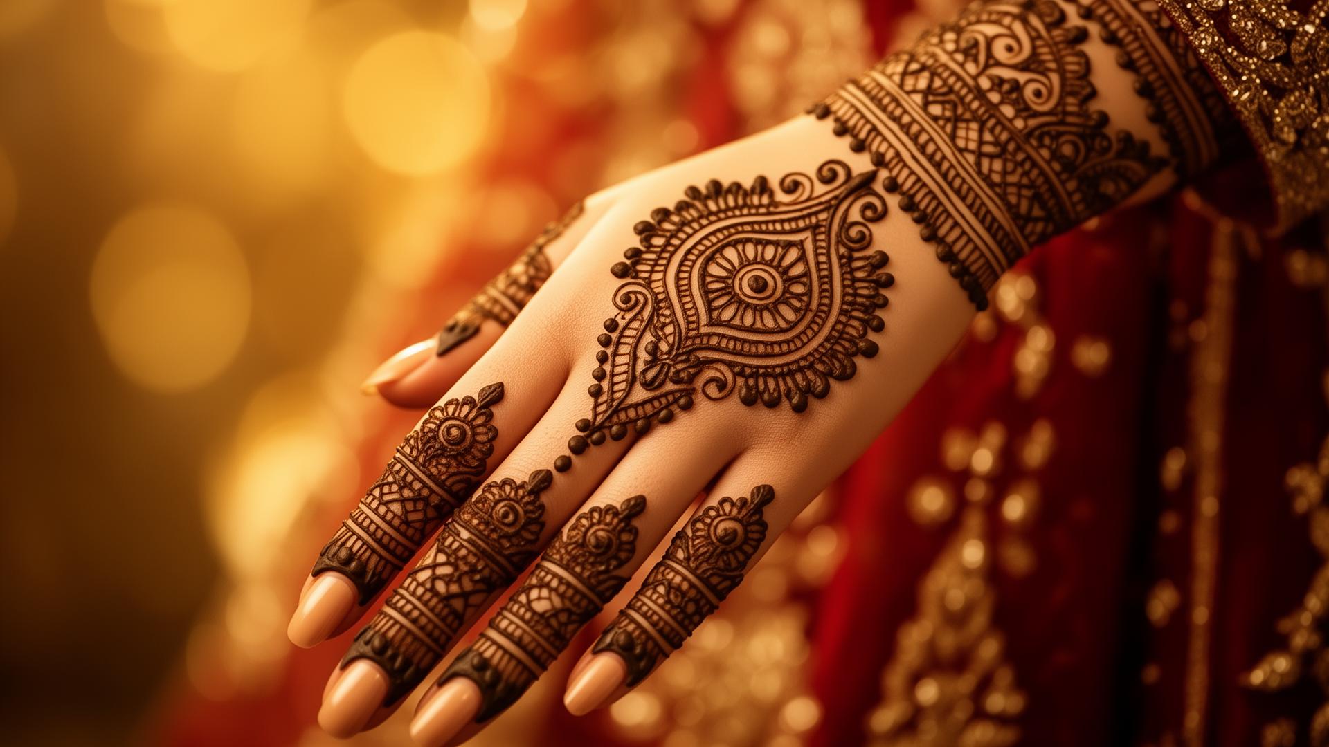 Intricate henna mehndi design